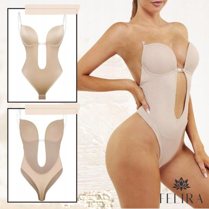 Moteriški kūno spalvos formuojantys apatiniai – Felira shapewear glaustinukė, dailinanti liemenį ir pakelianti krūtinę
