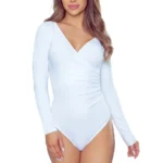 elegantiškas bodis ilgomis rankovėmis cortina juoda 1