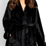 elegantiškas moteriškas chalatas su kapišonu "kitty"