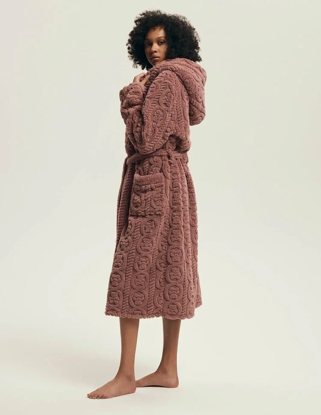 moteriškas chalatas su gobtuvu „darlena“