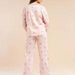 elegantiška moteriška pižama iš medvilnės „rose“