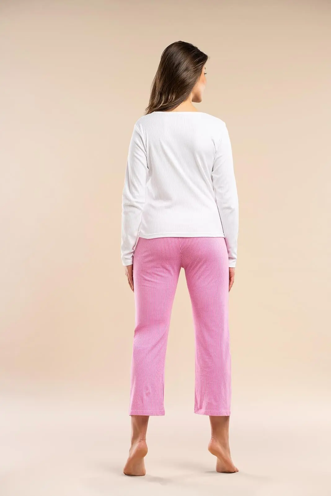 medvilninė moteriška pižama ilgomis rankovėmis „beauty dream“