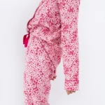 moteriška flanelinė pižama ilgomis rankovėmis „giulia hearts“