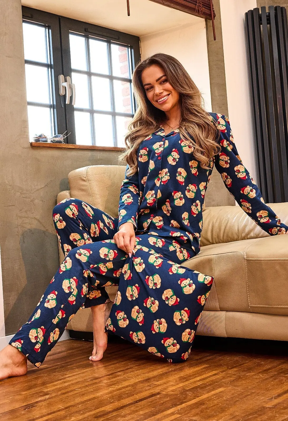 moteriška kalėdinė pižama „teddy“