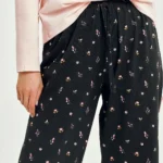 moteriška medvilninė pižama ilgomis rankovėmis „emma“