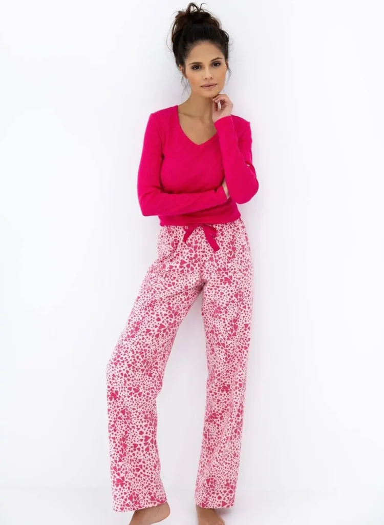 moteriška medvilninė pižama ilgomis rankovėmis „landry heart dream“