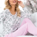 moteriška medvilninė pižama su avytėmis „sheep dream“