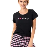 moteriška medvilninė pižama su šortukais „sleep short“