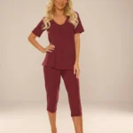 moteriška pižama trumpomis rankovėmis „elora“