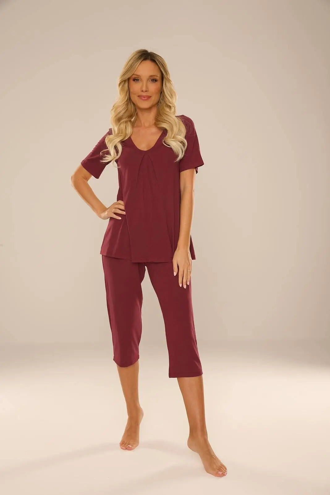 moteriška pižama trumpomis rankovėmis „elora“