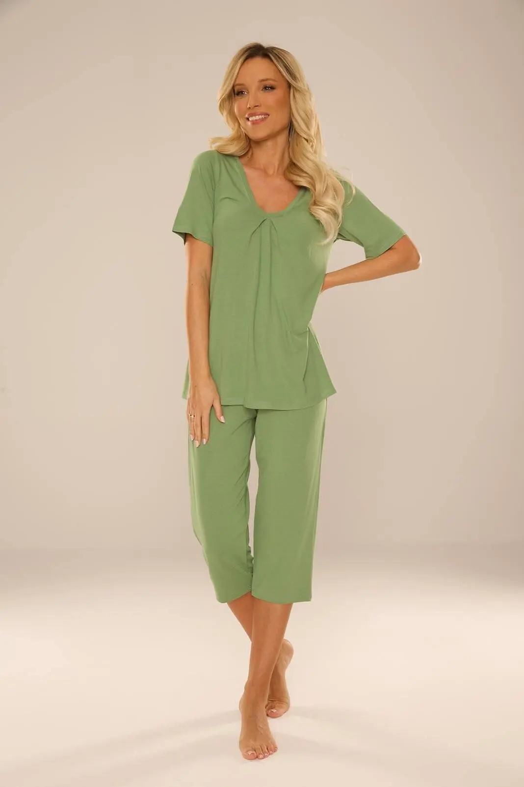 moteriška pižama trumpomis rankovėmis „elora“