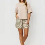 moteriška pižama trumpomis rankovėmis, su šortais „selene short“