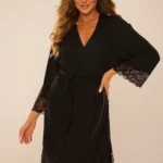 viskozės chalatas nadia su ažūriniais nėriniais