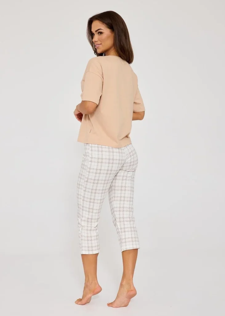 medvilninė pižama morning su langeliais