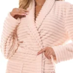 Šiltas ilgas moteriškas chalatas ritta