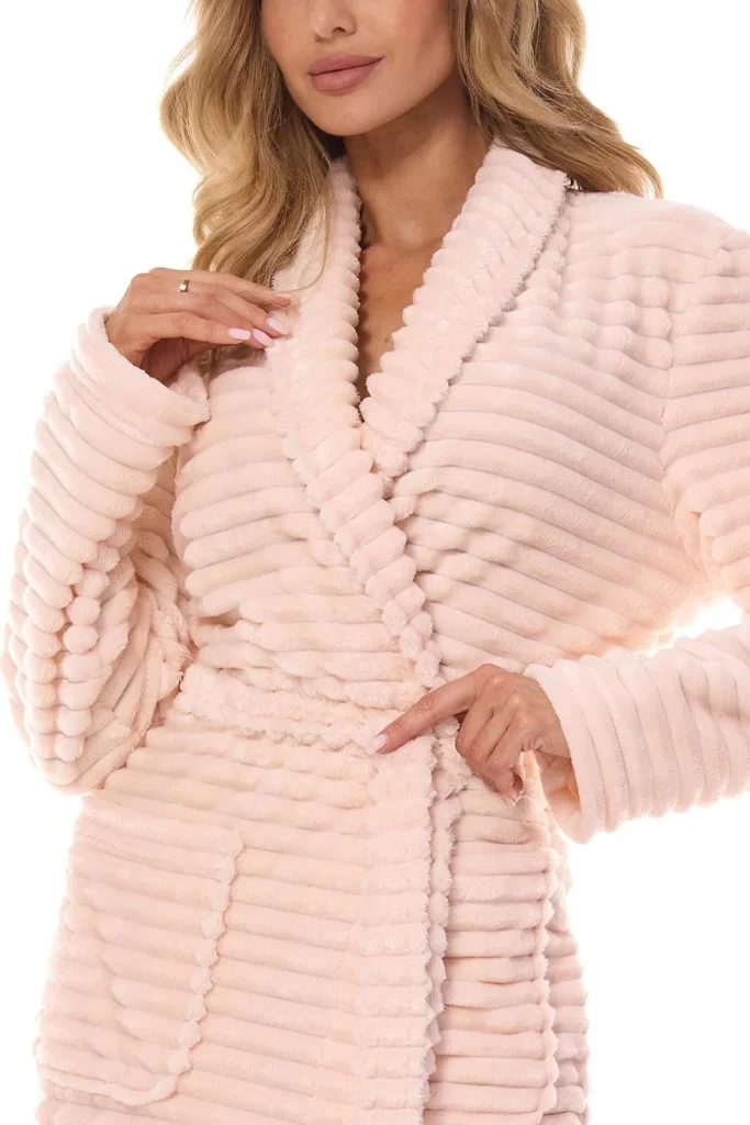 Šiltas ilgas moteriškas chalatas ritta