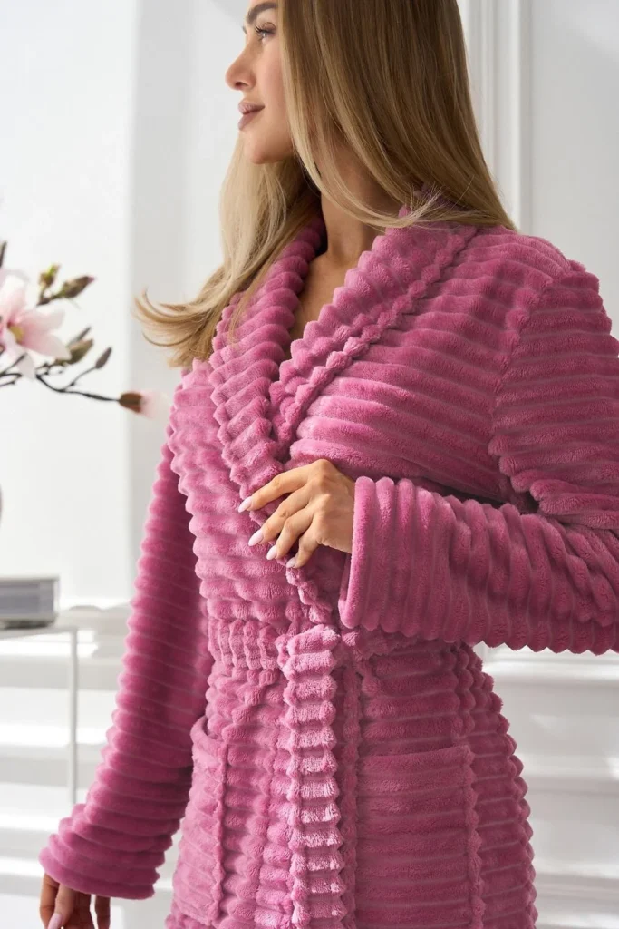 Šiltas ilgas moteriškas chalatas ritta