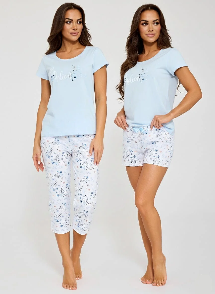 trijų dalių medvilninė pižama delicate